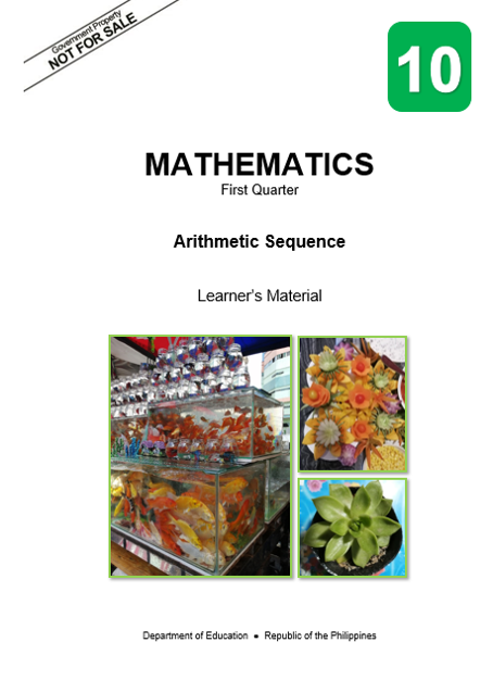 302317_Malay National High School_Mathematics 10_Quarter 1_Module 2: Arithmetic Sequence